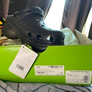 Crocs Bae Platform Clogs Black